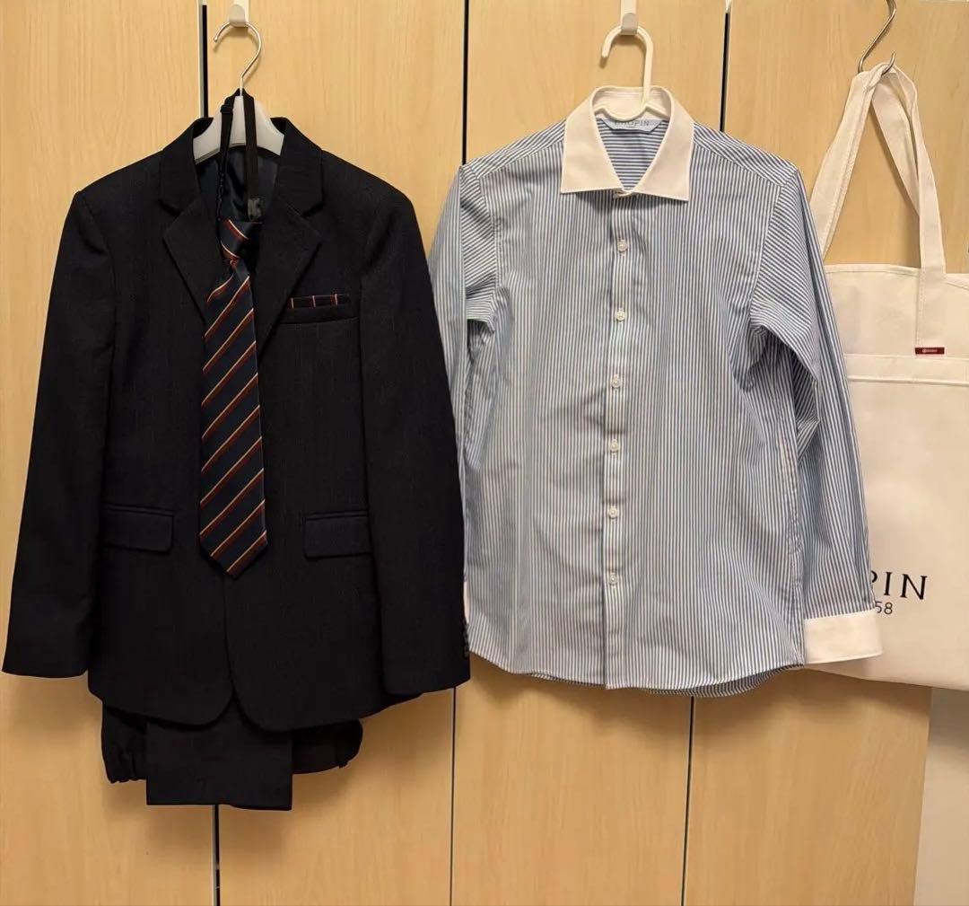 【専用】160 CHOPIN フォーマルスーツセット ネイビー　収納袋付き