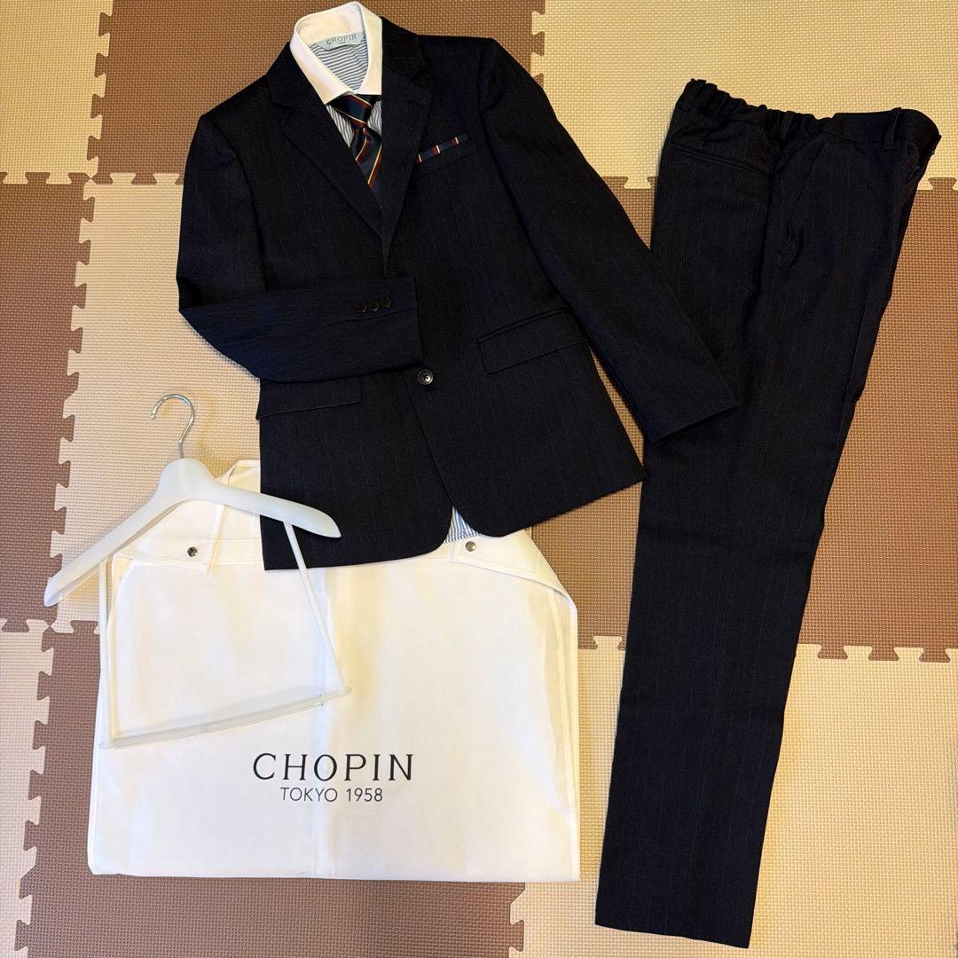 【専用】160 CHOPIN フォーマルスーツセット ネイビー　収納袋付き