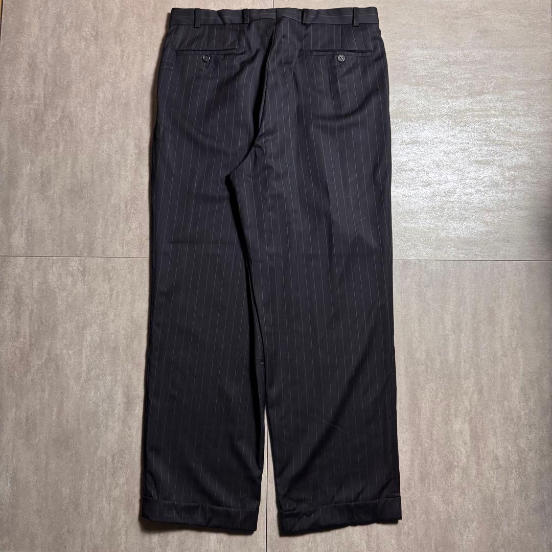 希少【90's】ローレンラルフローレン　ワイドストライプスラックス　W35L32
