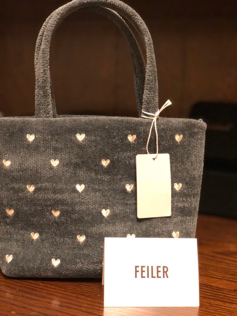 FEILER：ラブラリーハート ２WAYトートバッグ 【タグ付・新品・未使用品】