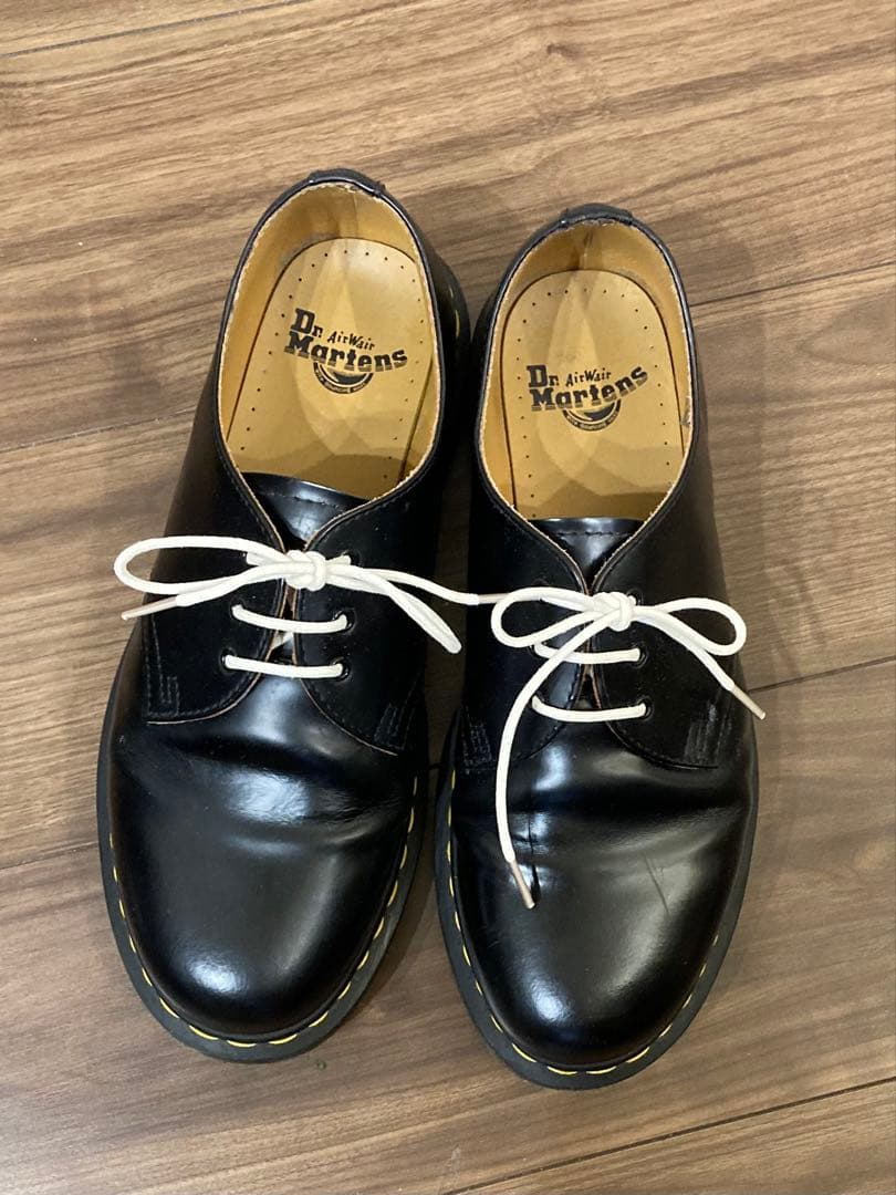 け*ー様 ドクターマーチン　UK8　3ホール　ブラック　ドレスシューズ