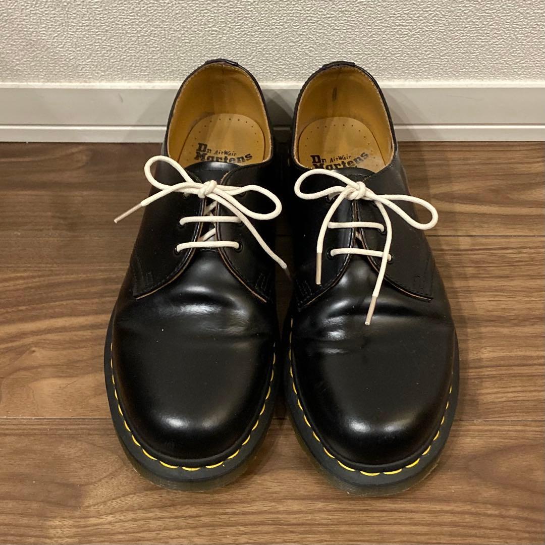 け*ー様 ドクターマーチン　UK8　3ホール　ブラック　ドレスシューズ