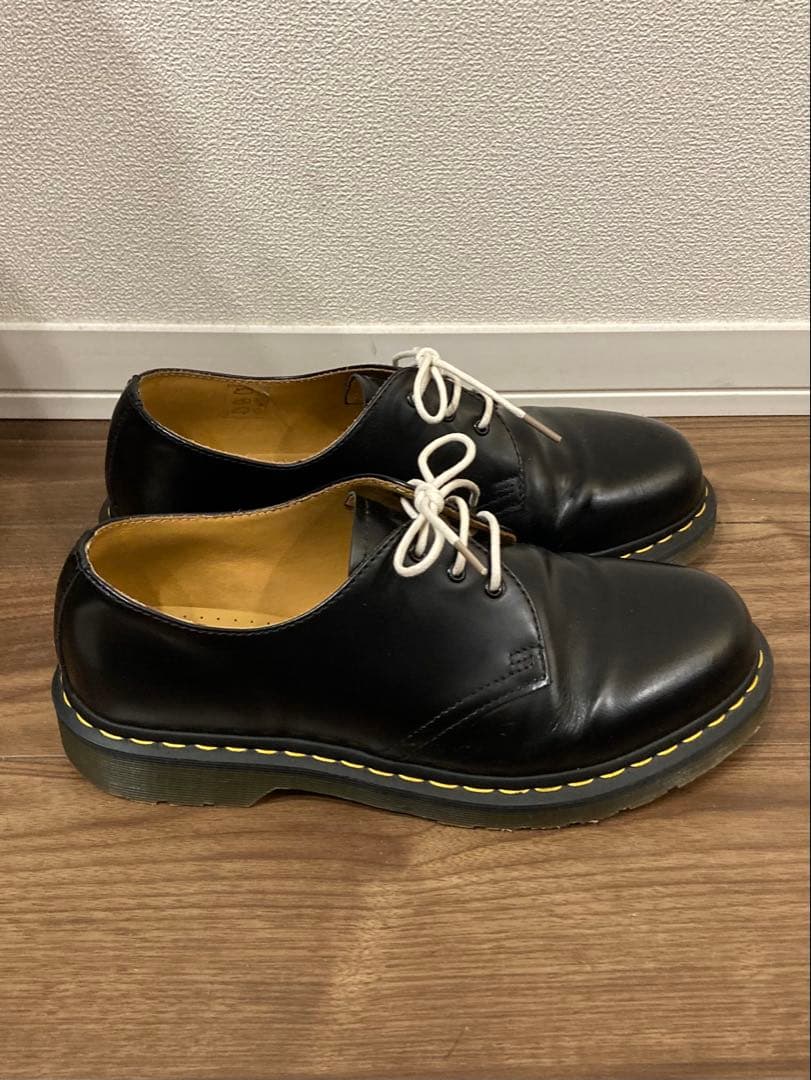 け*ー様 ドクターマーチン　UK8　3ホール　ブラック　ドレスシューズ