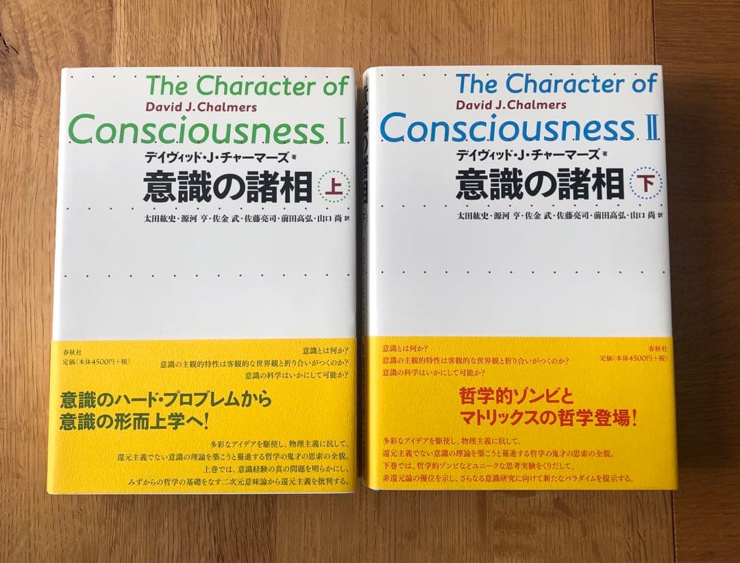 意識の諸相　上下巻セット　チャーマーズ