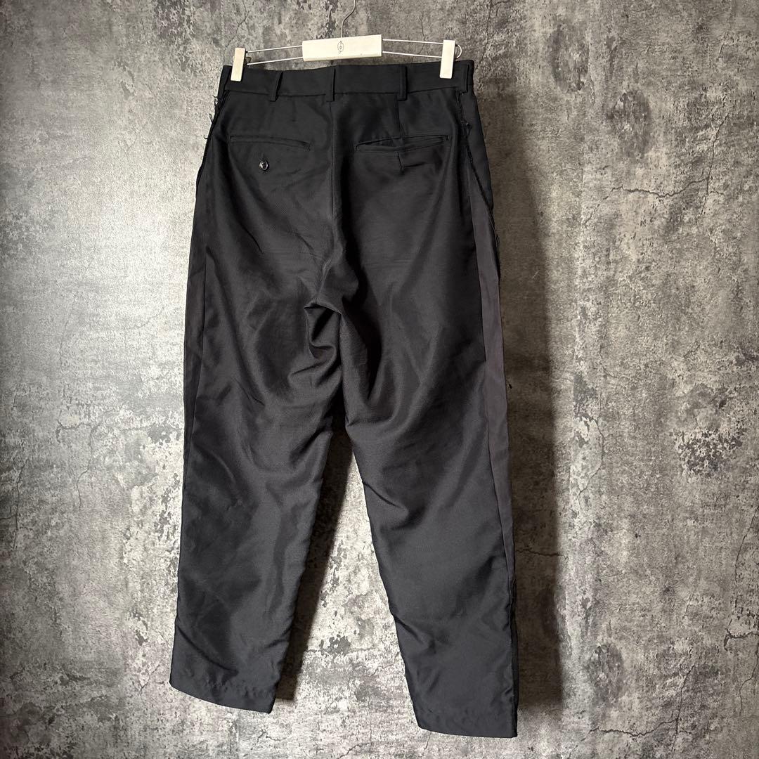 250 BLACK コムデギャルソン　ハイウエスト　タックテーパードパンツ