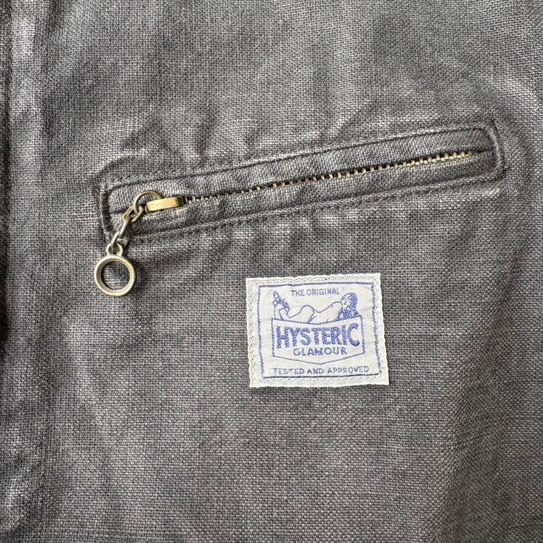 HYSTERIC GLAMOUR ジップ ブラック デニムジャケット フェード