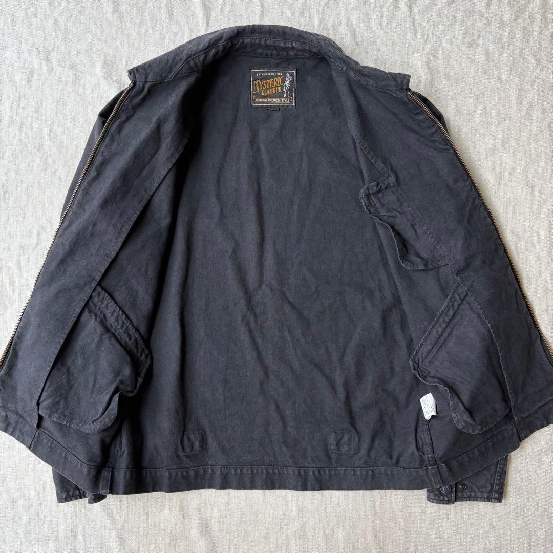 HYSTERIC GLAMOUR ジップ ブラック デニムジャケット フェード