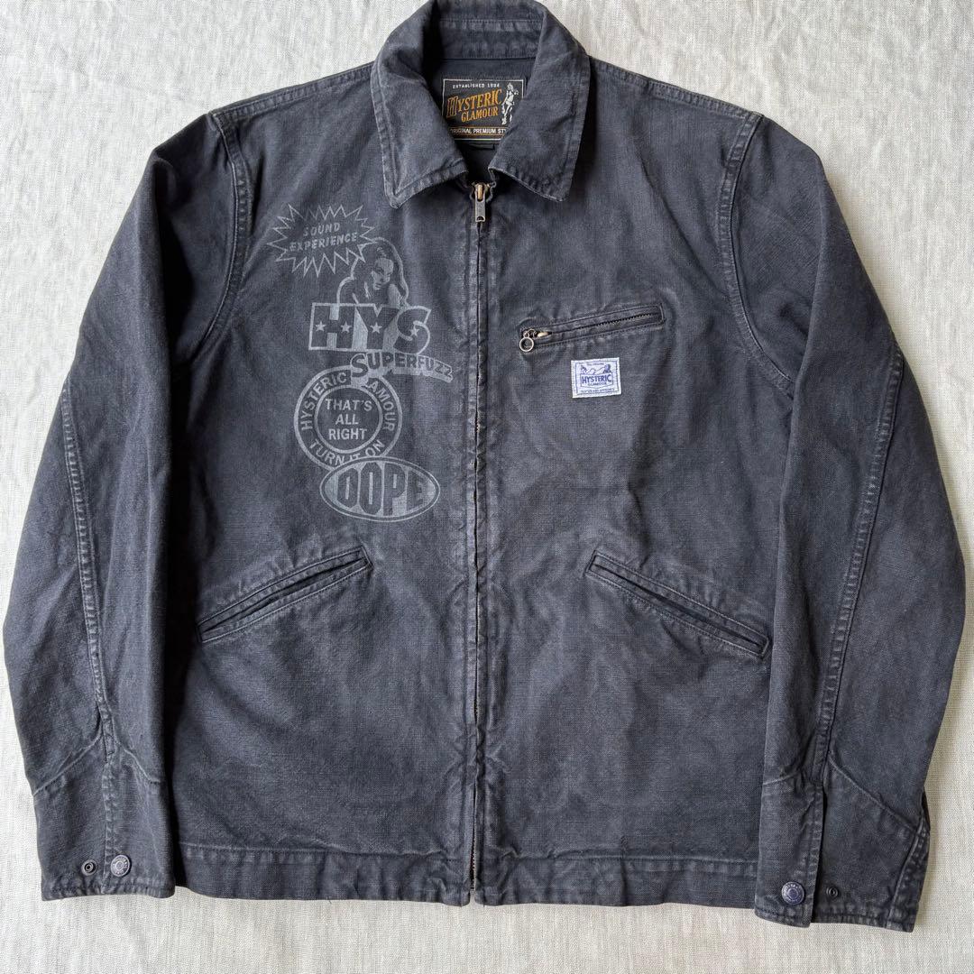 HYSTERIC GLAMOUR ジップ ブラック デニムジャケット フェード