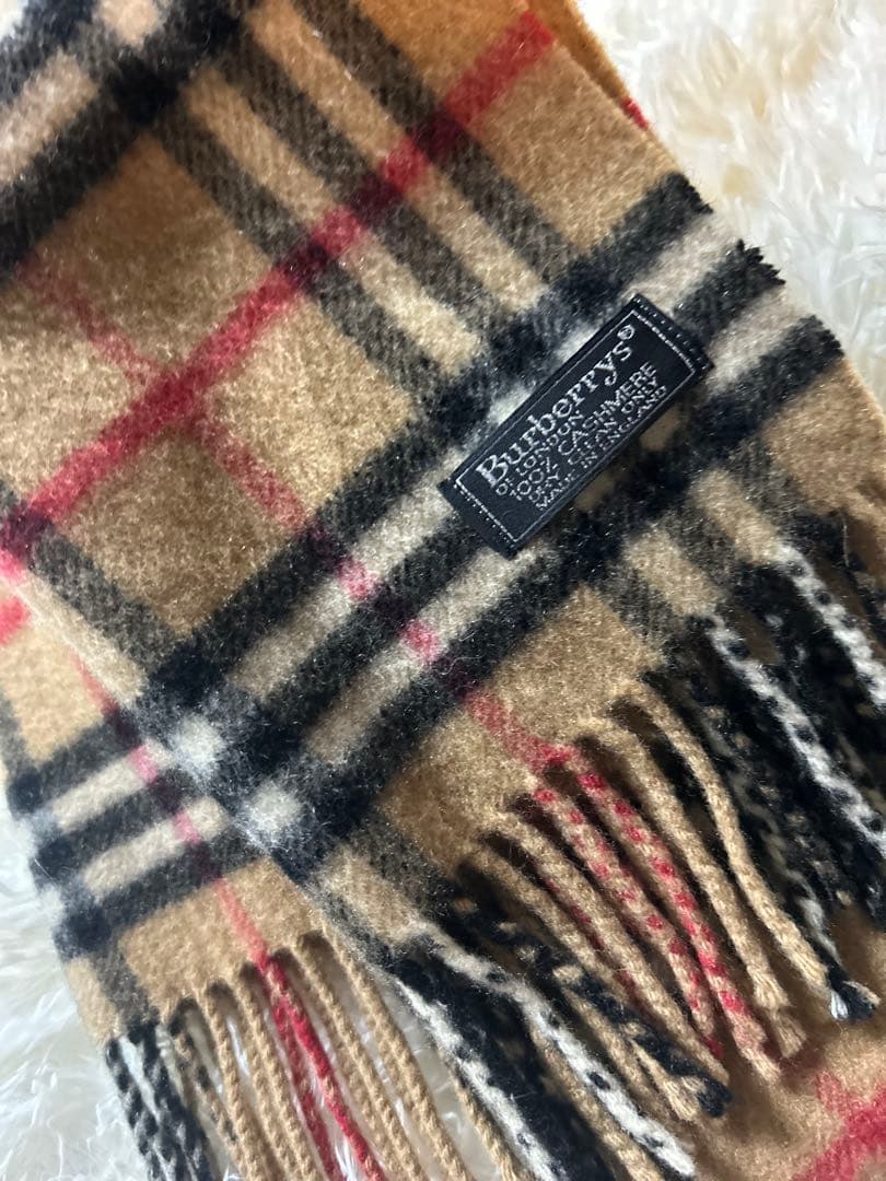 Burberrys カシミア100% マフラー（ノバチェック／ベージュ）