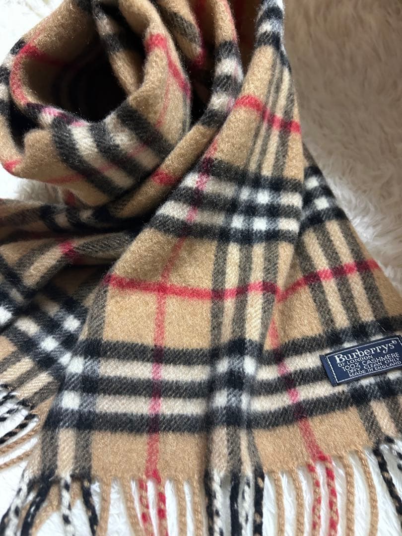 Burberrys カシミア100% マフラー（ノバチェック／ベージュ）