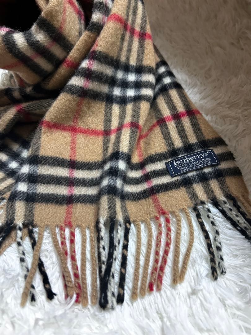 Burberrys カシミア100% マフラー（ノバチェック／ベージュ）
