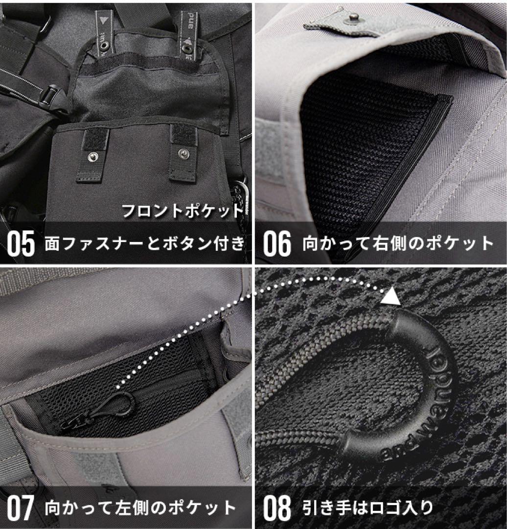 and wander フィールドベスト アンドワンダー 黒