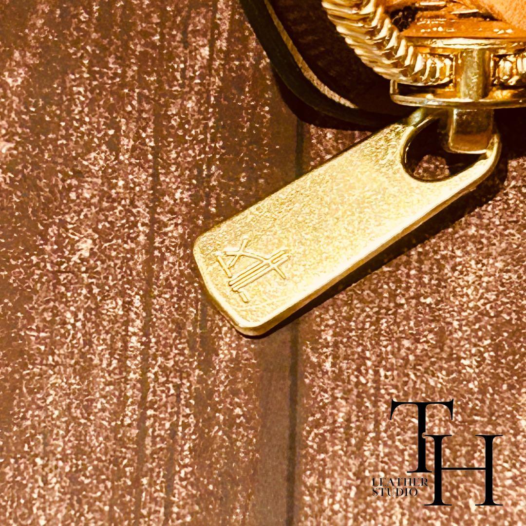 コードバン　レーデルオガワ L字ウォレット　アニリン染め　グリーン