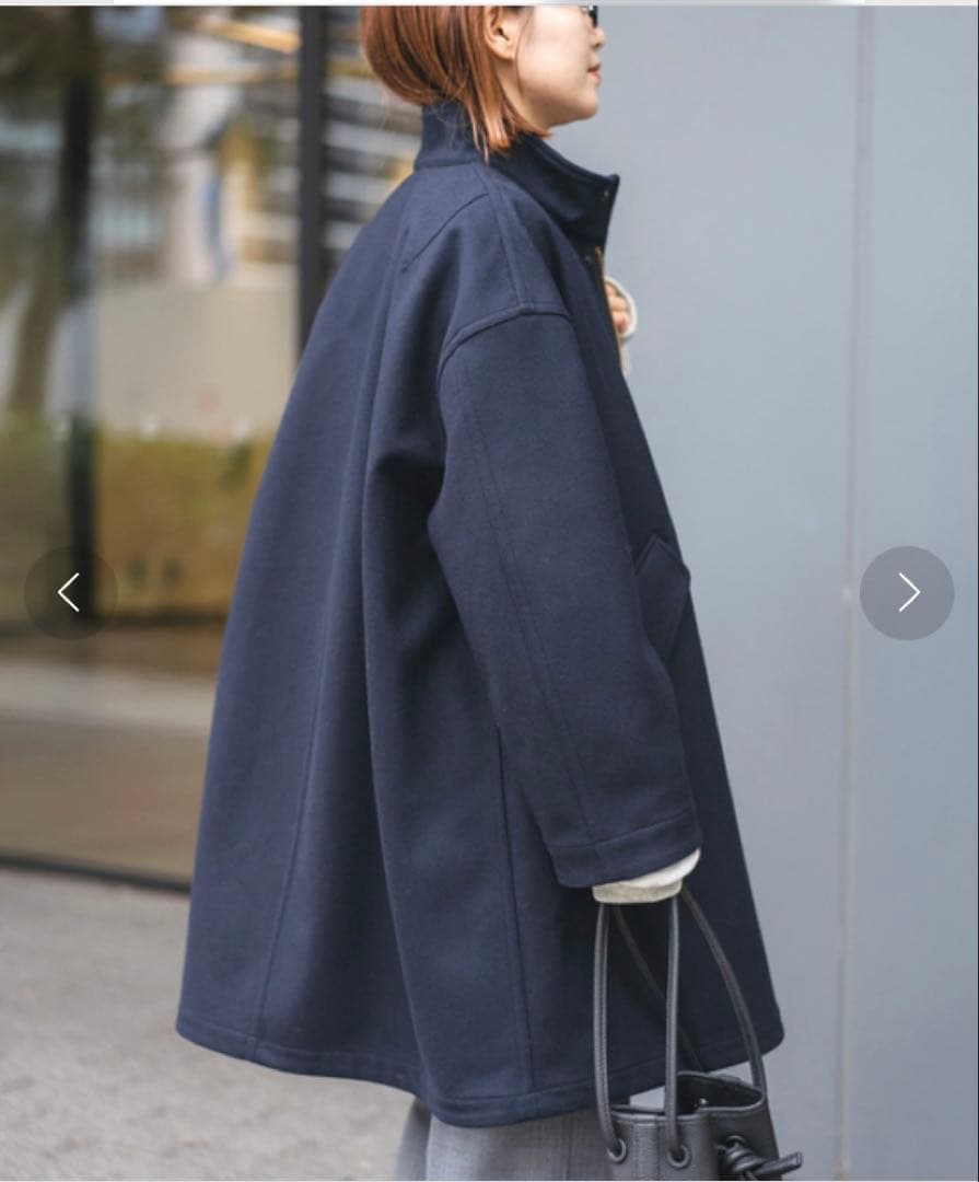 極美品スピックアンドスパン　メルトンフィールドコート