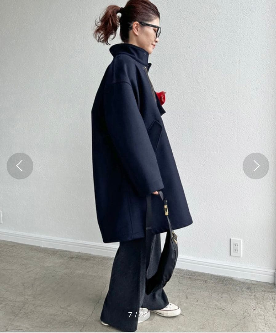 極美品スピックアンドスパン　メルトンフィールドコート