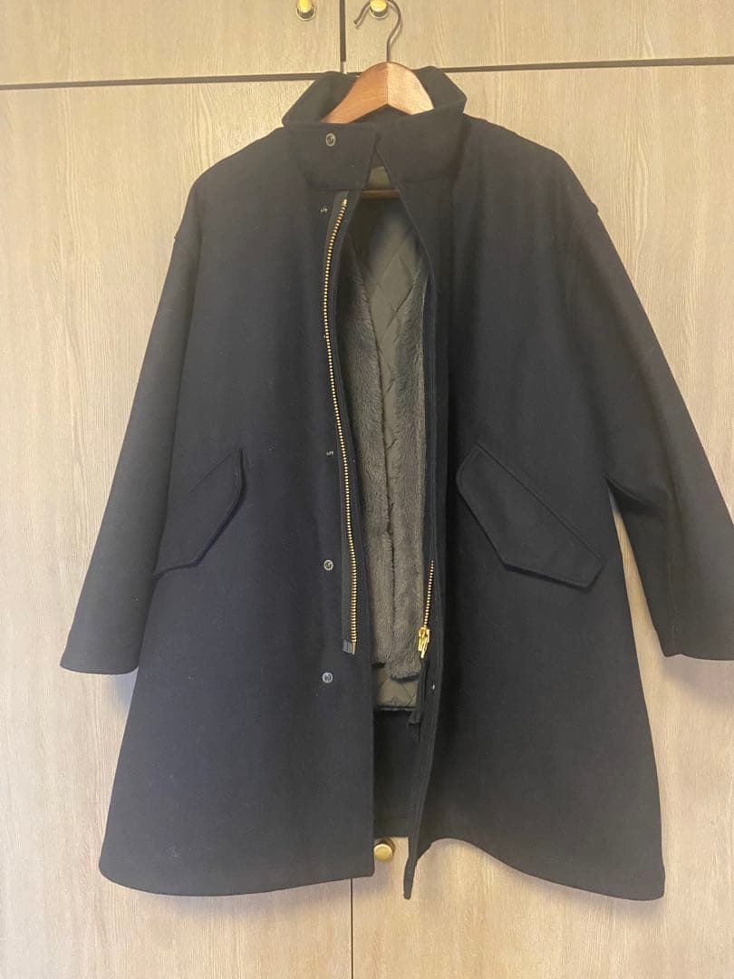 極美品スピックアンドスパン　メルトンフィールドコート