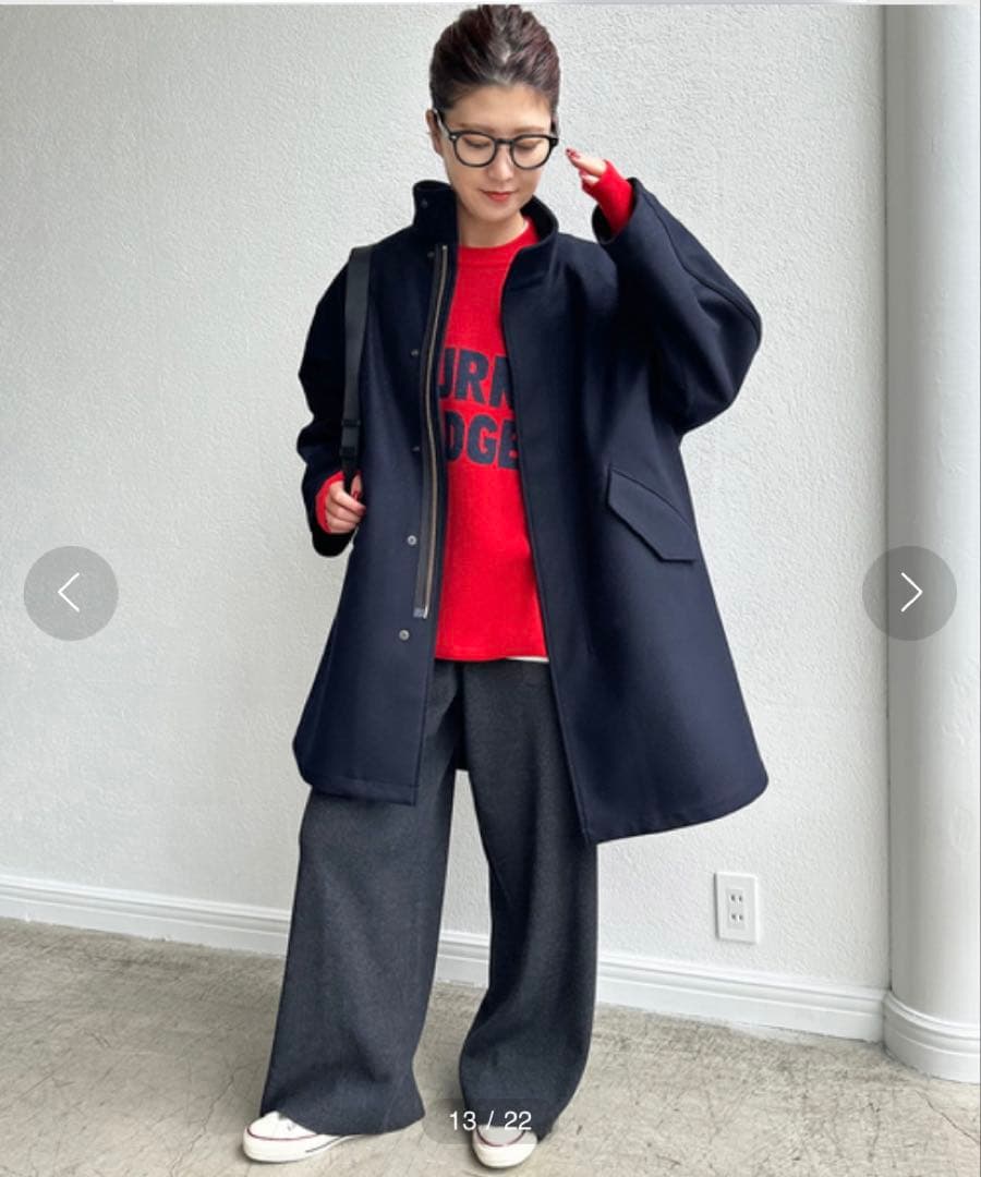 極美品スピックアンドスパン　メルトンフィールドコート