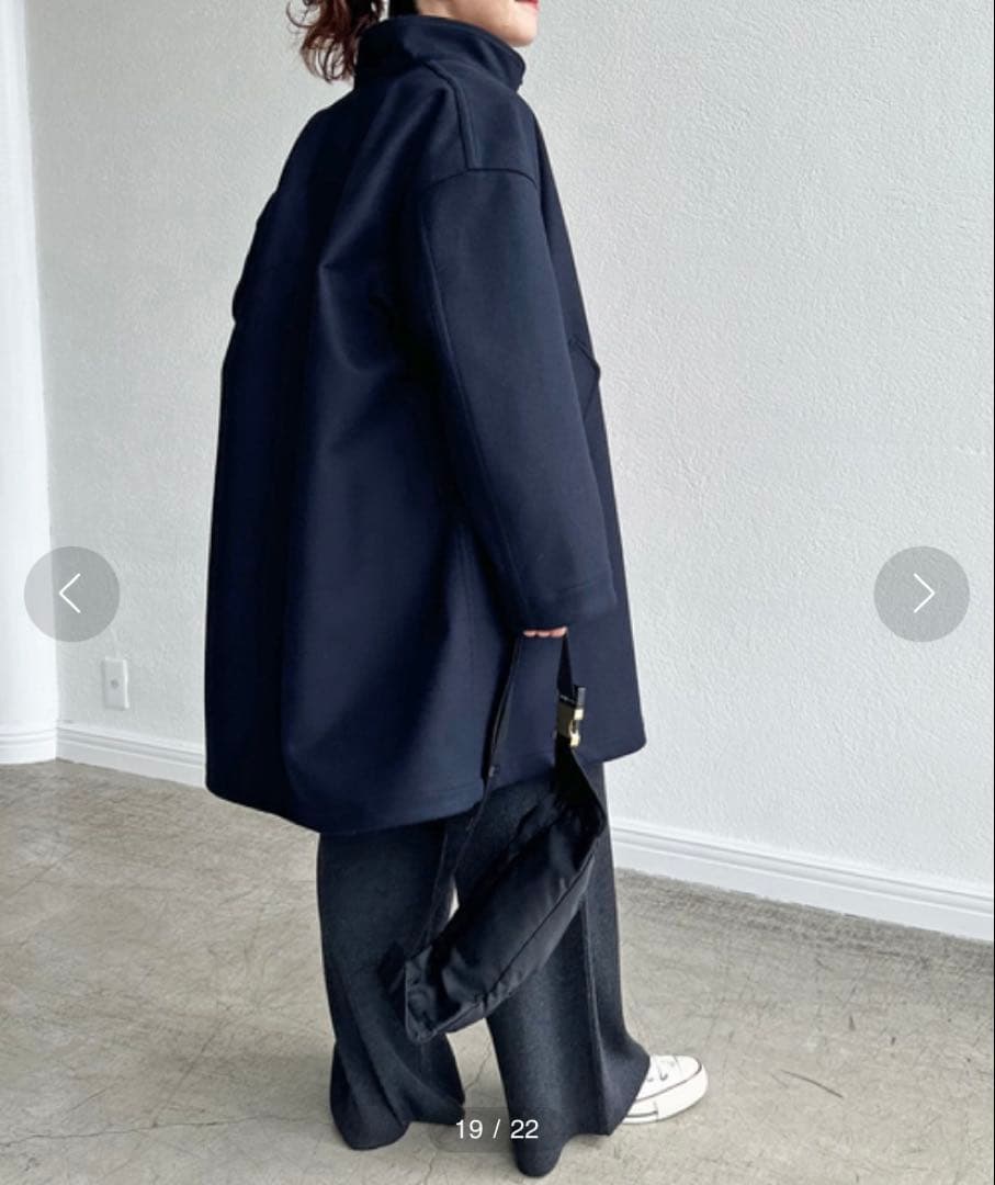 極美品スピックアンドスパン　メルトンフィールドコート