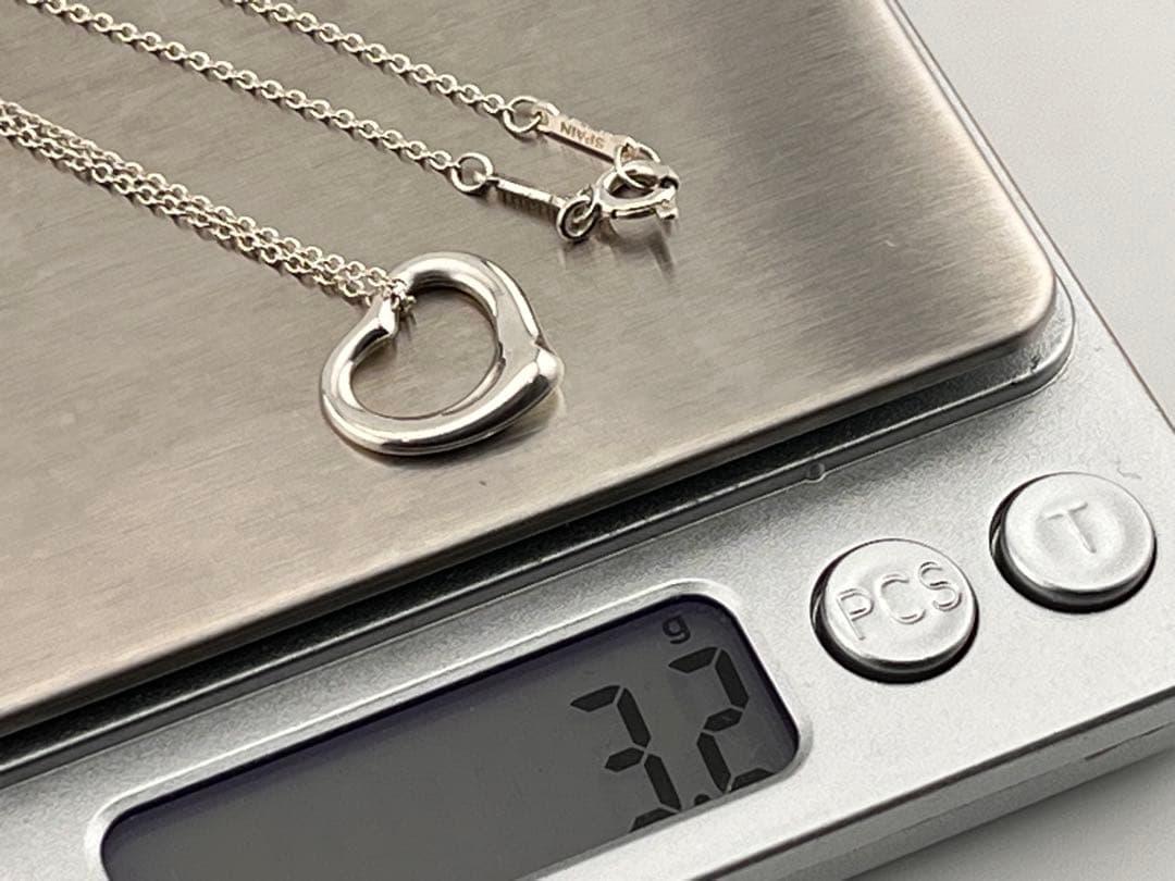 c961 美品　ティファニー　オープンハート　ネックレス　シルバー　925