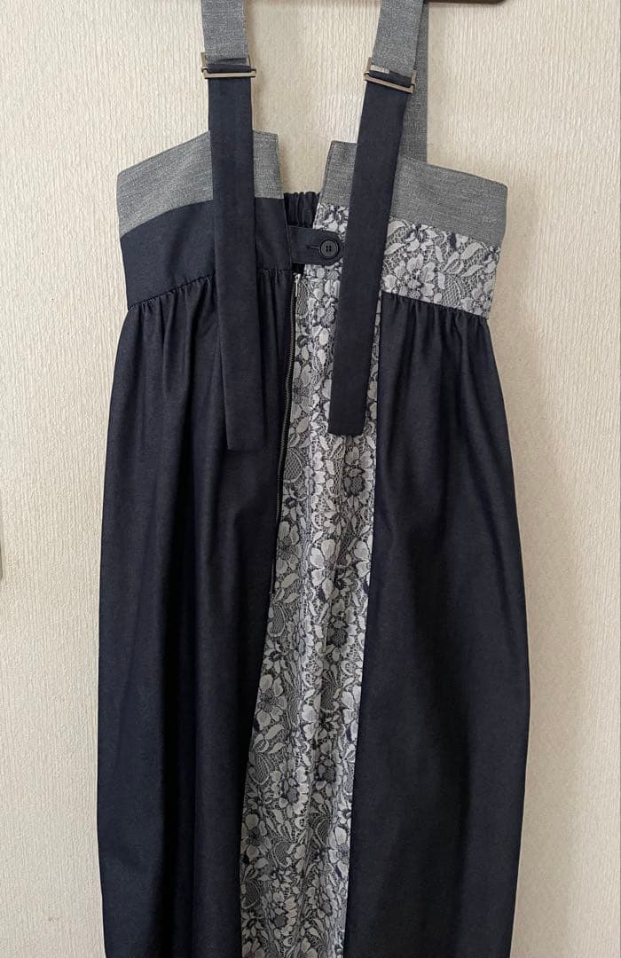 美品エイミーロウ　レース切り替えデニムワンピ　定価¥20000 サイズＦ