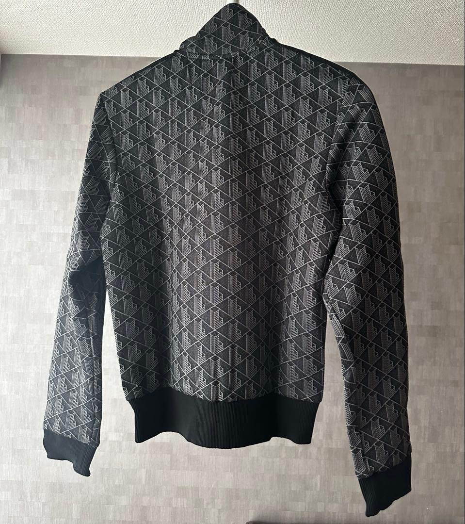 LACOSTE モノグラム ジャカード トラックジャケット XSブラック