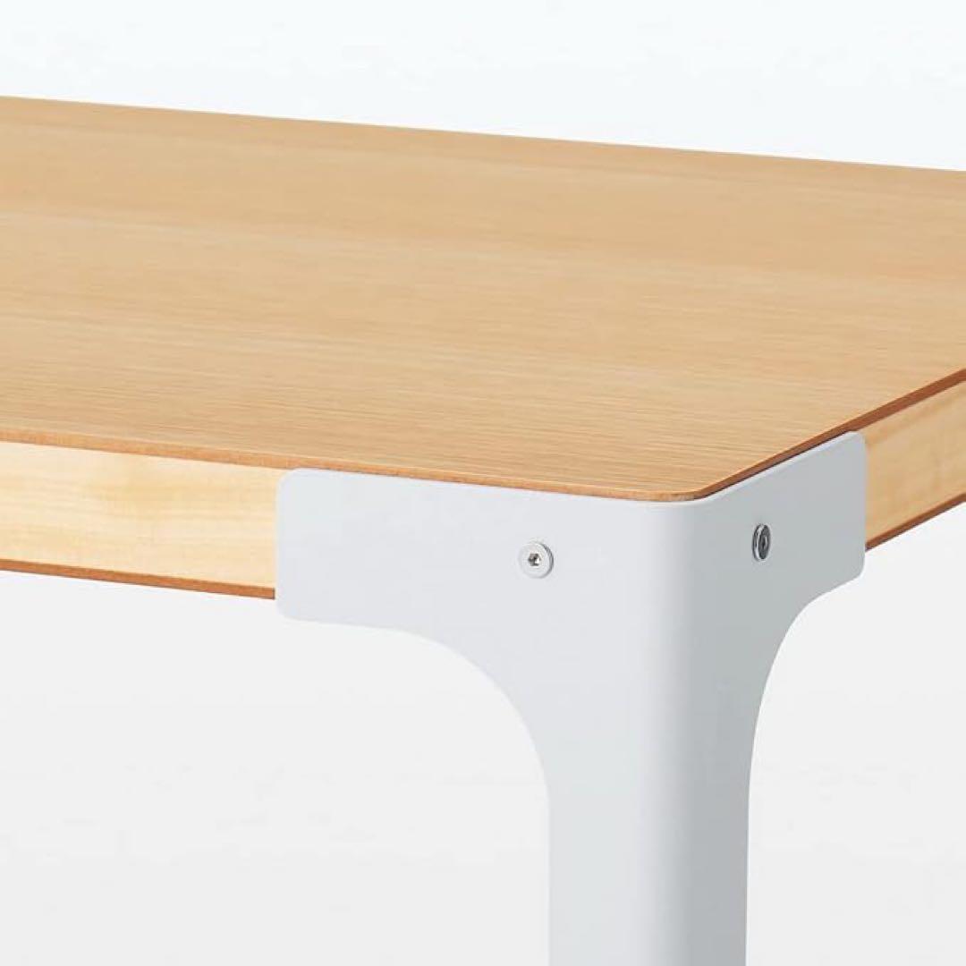 無印良品　スチール脚　木製デスク　オーク材突板　廃盤品　取説・元箱あり