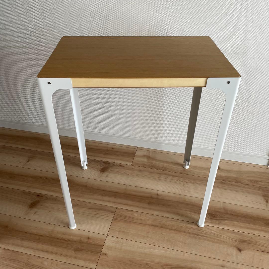 無印良品　スチール脚　木製デスク　オーク材突板　廃盤品　取説・元箱あり