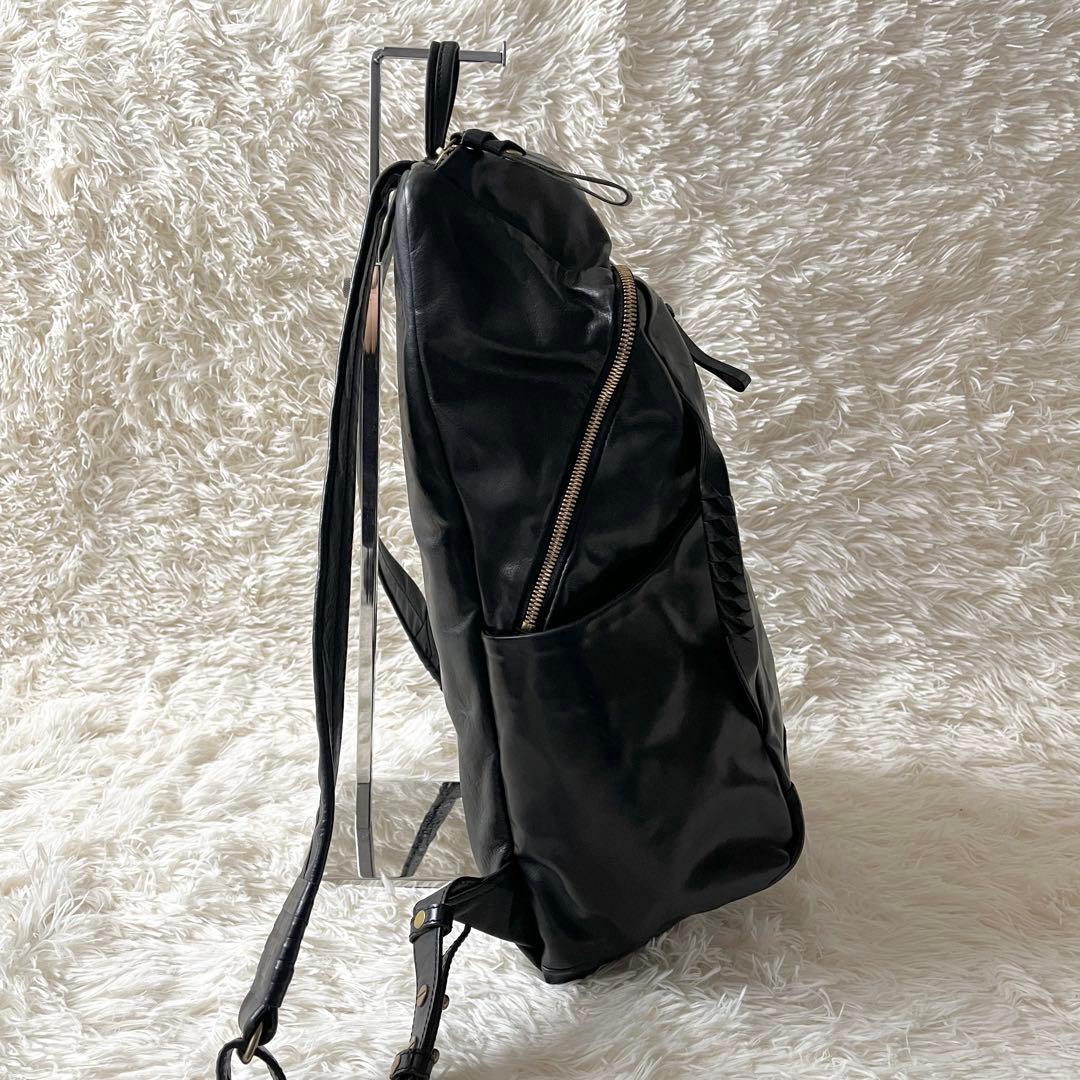 未使用級✨コーネリアンタウラス　タートルリュック　レザー　ブラック