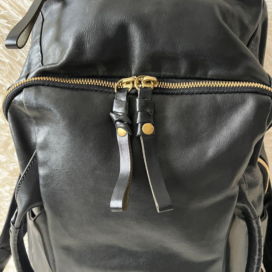 未使用級✨コーネリアンタウラス　タートルリュック　レザー　ブラック