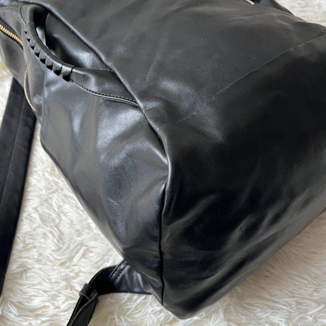未使用級✨コーネリアンタウラス　タートルリュック　レザー　ブラック
