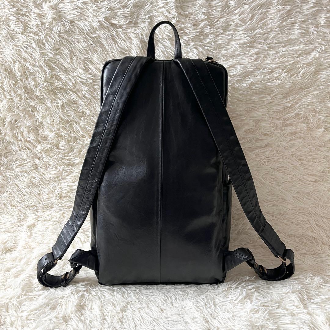 未使用級✨コーネリアンタウラス　タートルリュック　レザー　ブラック