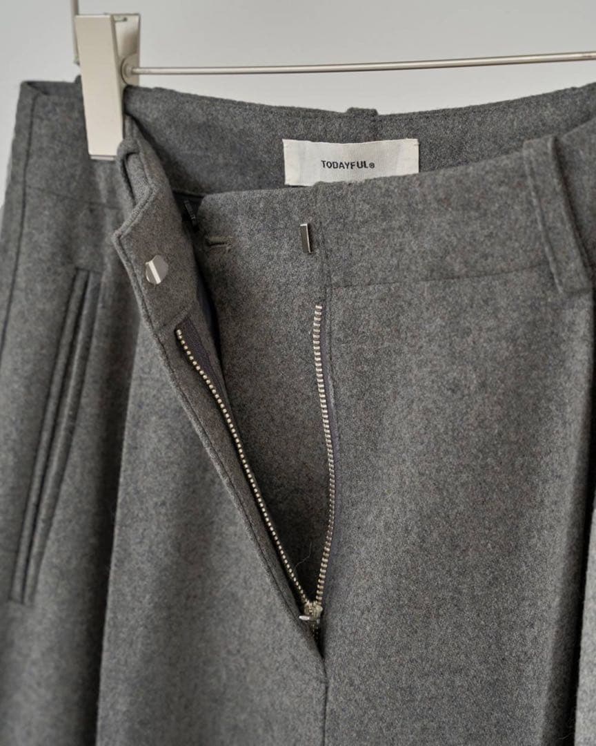 【美品】TODAYFUL Wool Painter Pants 38 gray