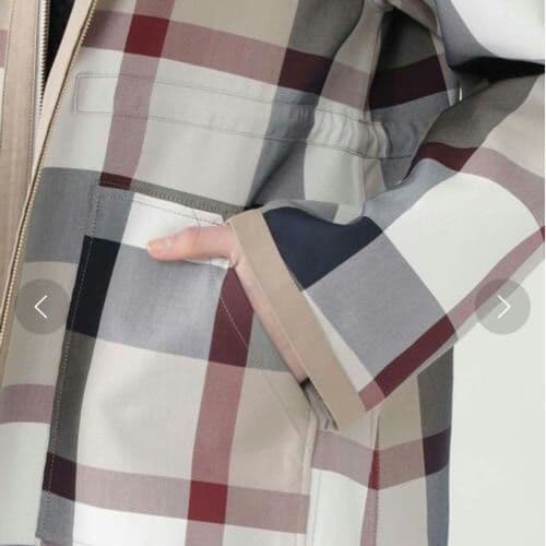 タグ付✨ ブルーレーベル　チェック コンパクト リバーシブルコート　近年　38