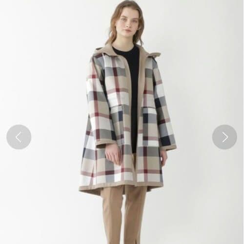 タグ付✨ ブルーレーベル　チェック コンパクト リバーシブルコート　近年　38