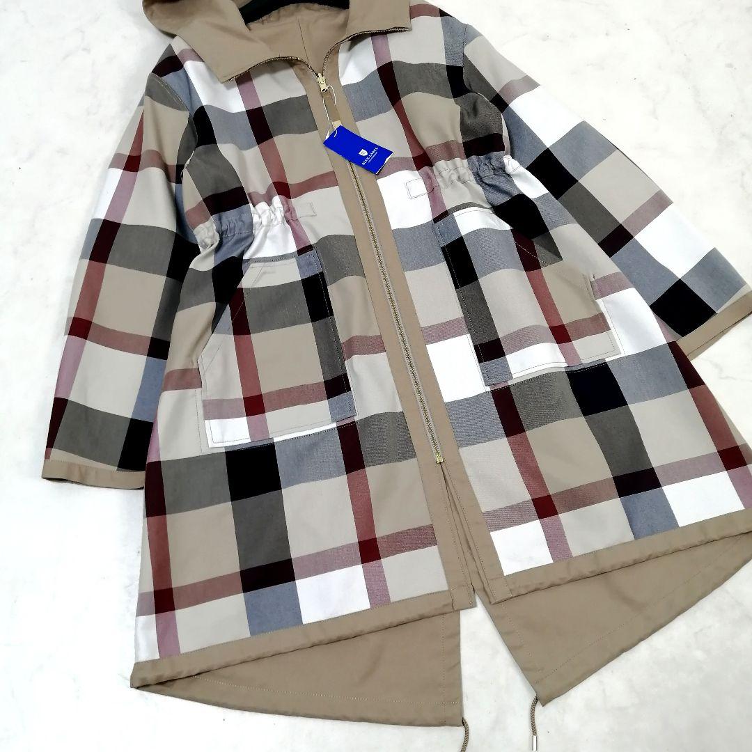タグ付✨ ブルーレーベル　チェック コンパクト リバーシブルコート　近年　38