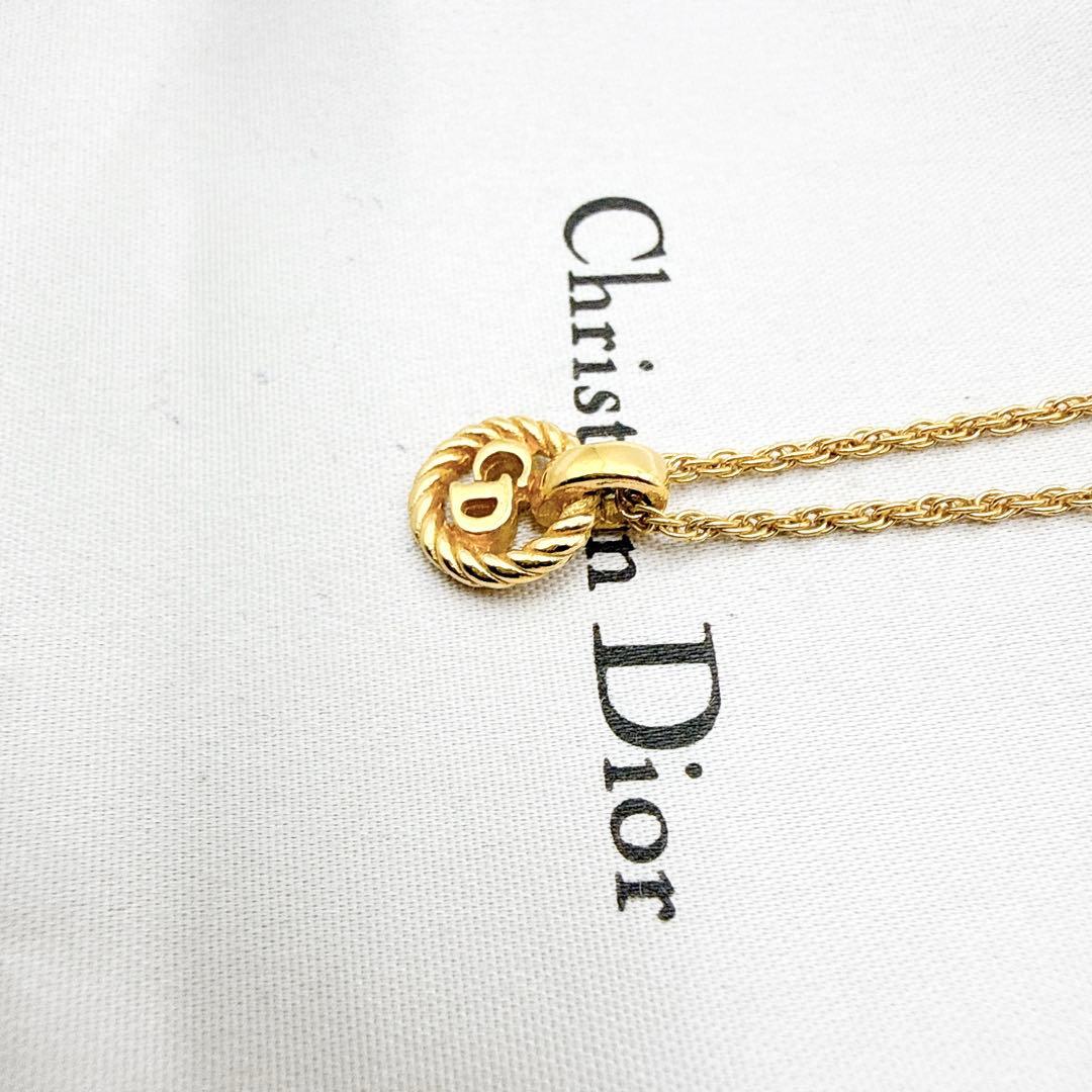 2956-1 極美品✨　Dior　ネックレス　CD ロゴ　希少　刻印　cm