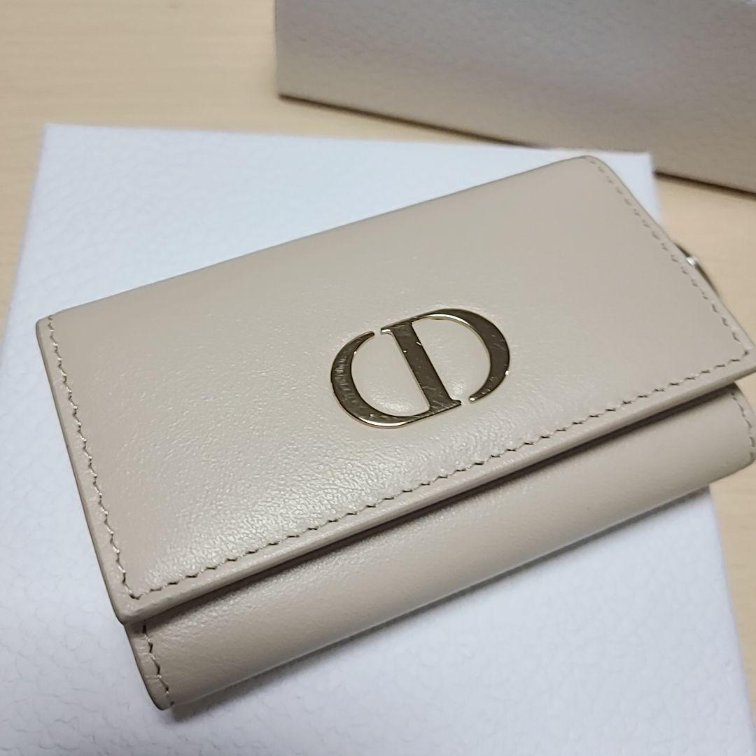 DIOR ベージュ レザー キーケース