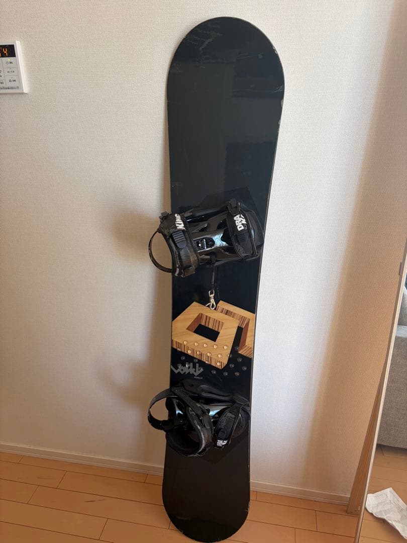 スノーボード 黒色 バインディング付き
