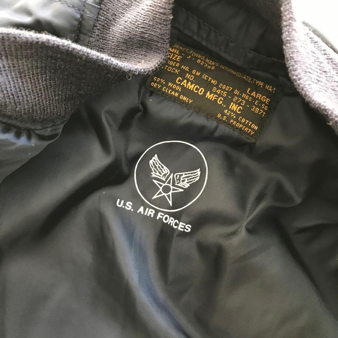 CAMCO MA-1 フライトジャケット 丈短 美品 レア ネイビー L