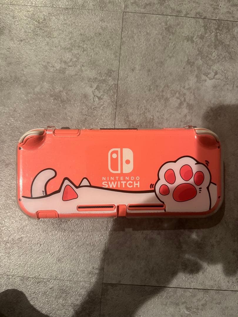 Nintendo Switch Lite オレンジ 猫デザイン