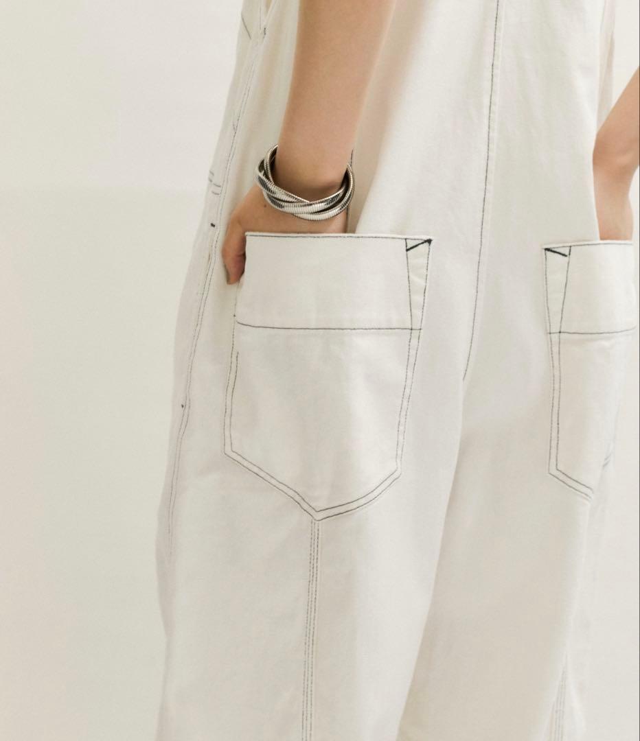 【サステナブル】ライトオンスデニムロンパース オーバーオールアダムエロペ