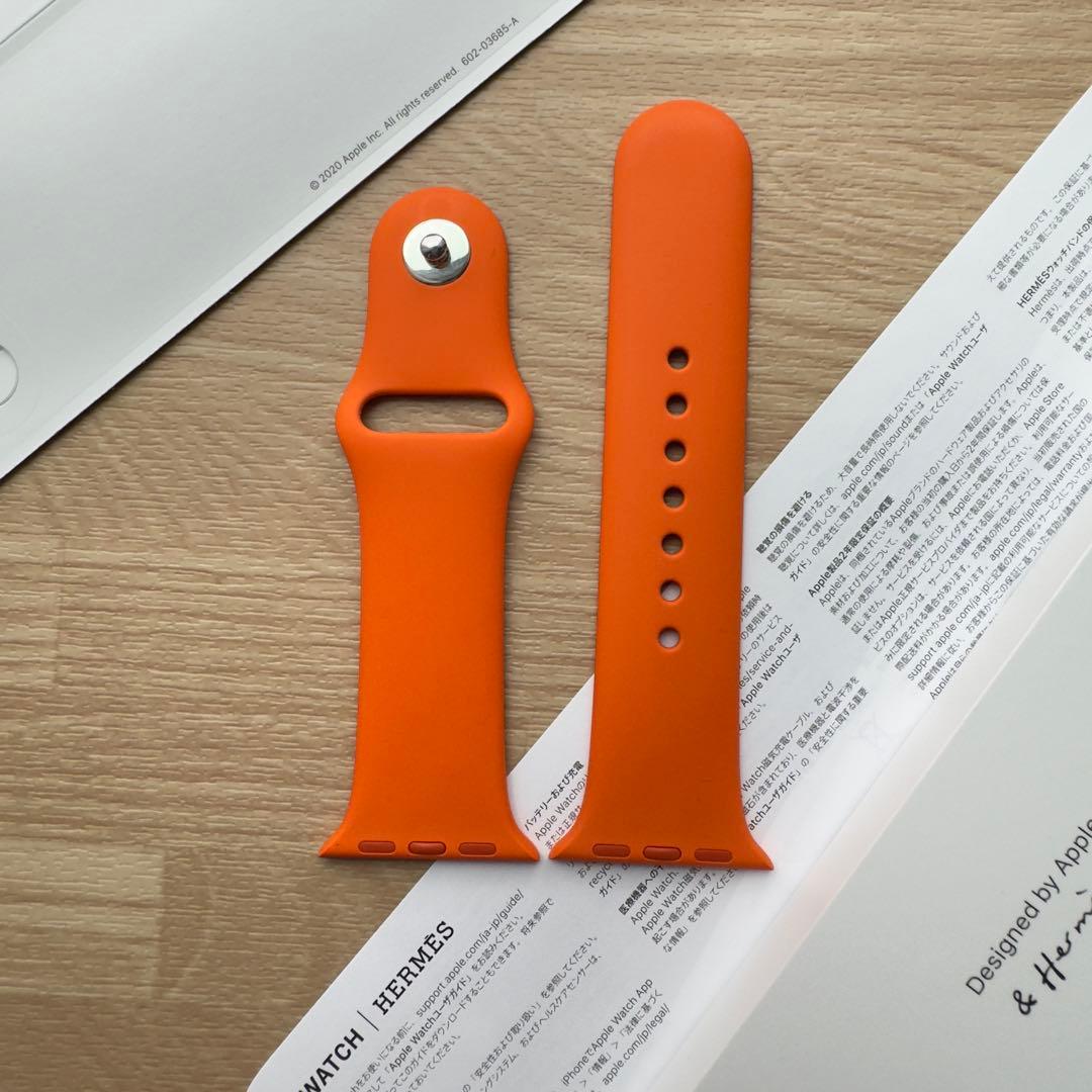 2010 《美品》Apple Watch エルメス　オレンジ　ラバー　スポーツ