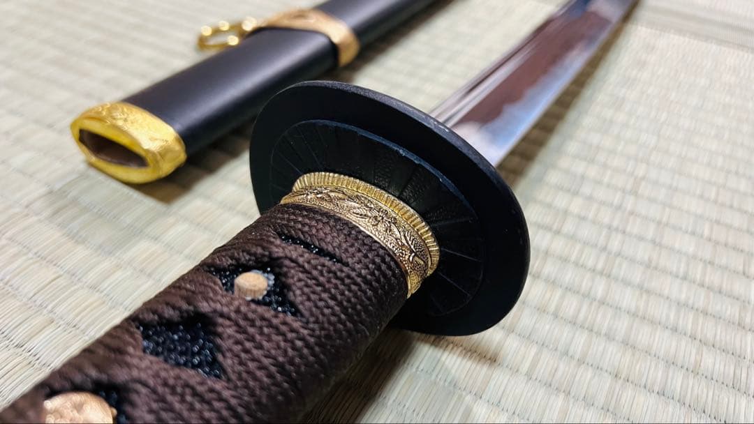 模造刀 海軍 軍刀 樋入り刀身 黒石目鞘 拵 大日本帝国 251021-1