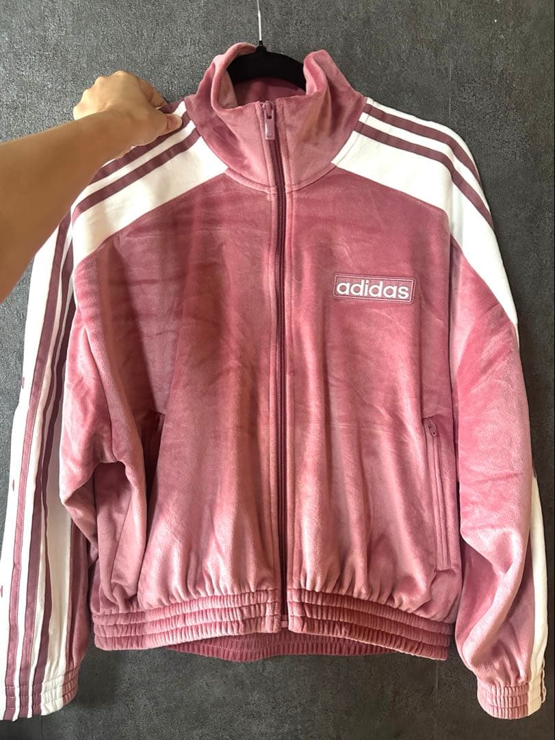 adidas ピンク ジャージ上下セット　XL、L