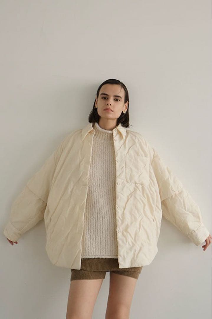 春秋向け美品！PADDED CRUMPLY SHIRT JACKET