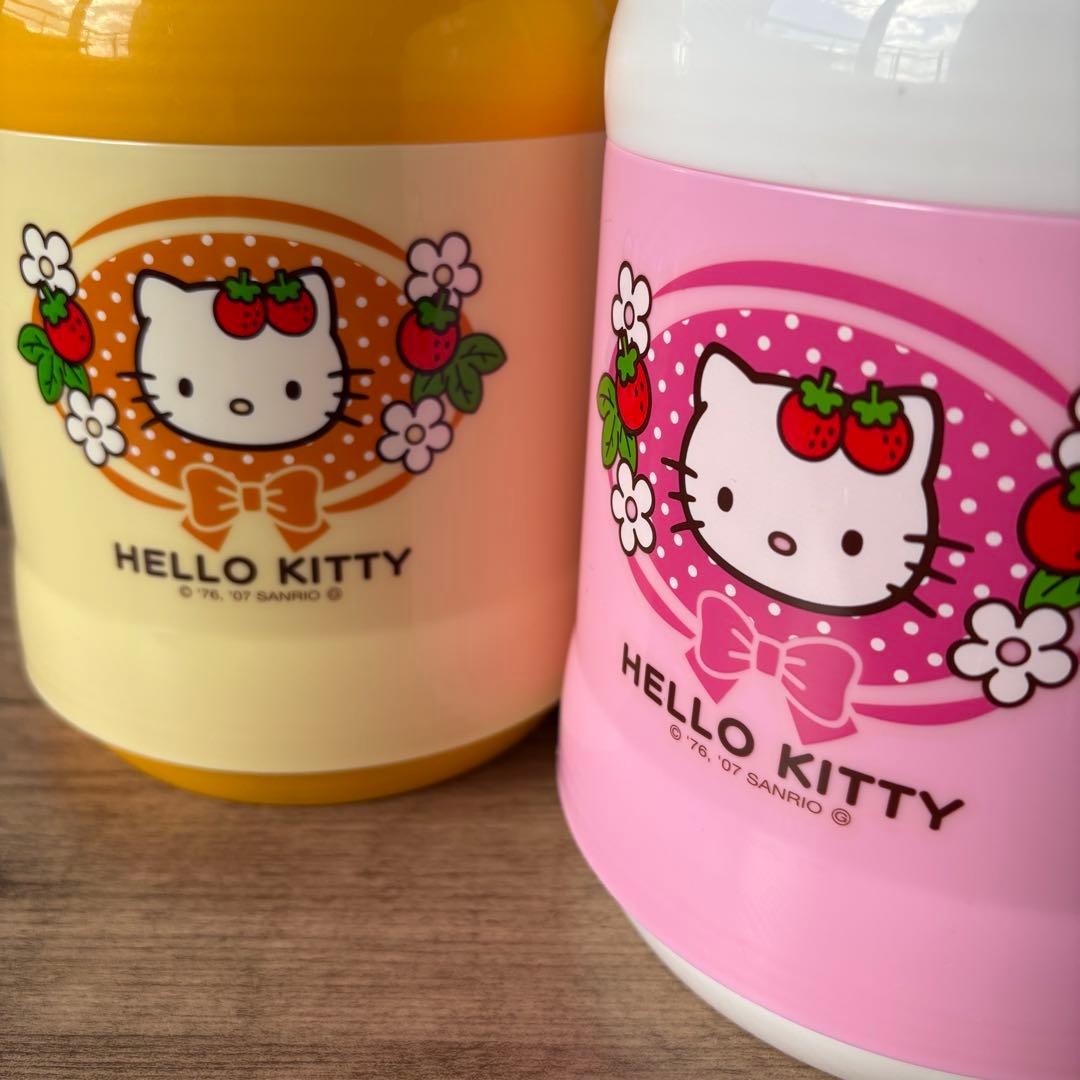 ハローキティピクニックセット　バスケットLL 重箱　ランチジャー　当時物