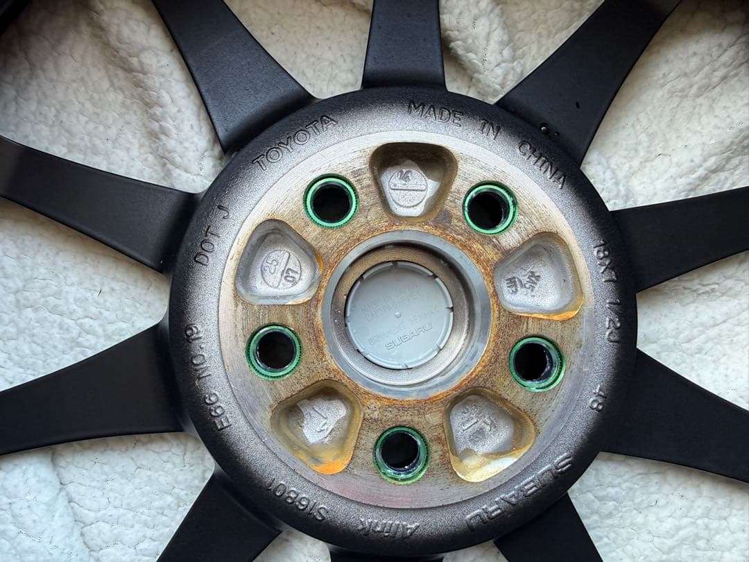 【美品・走行1千㎞】BRZイエローエディション・GR86ホイール マッドブラック