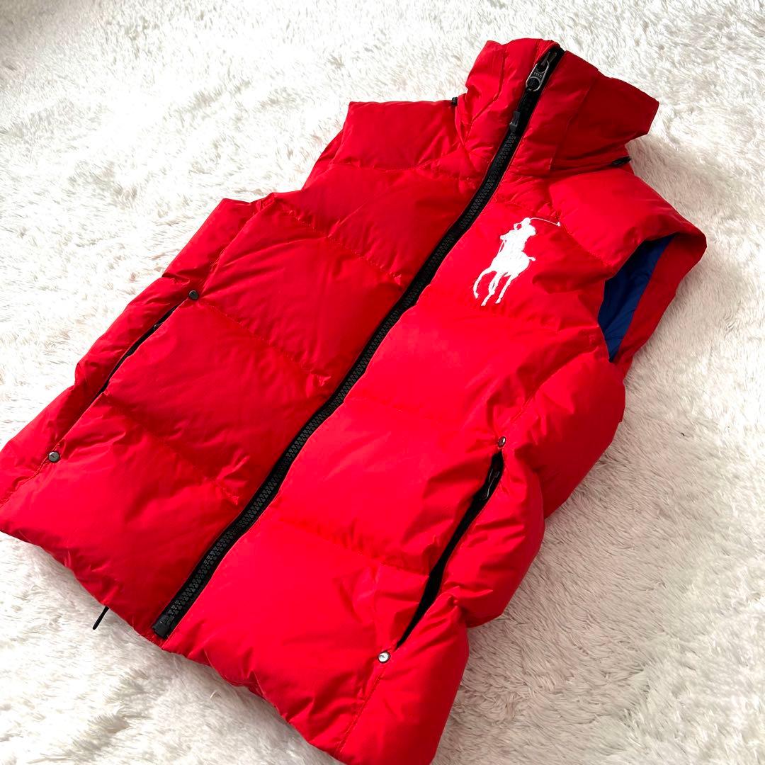 美品✨ POLO RALPH LAUREN　ダウンベスト　ビッグポニー　刺繍