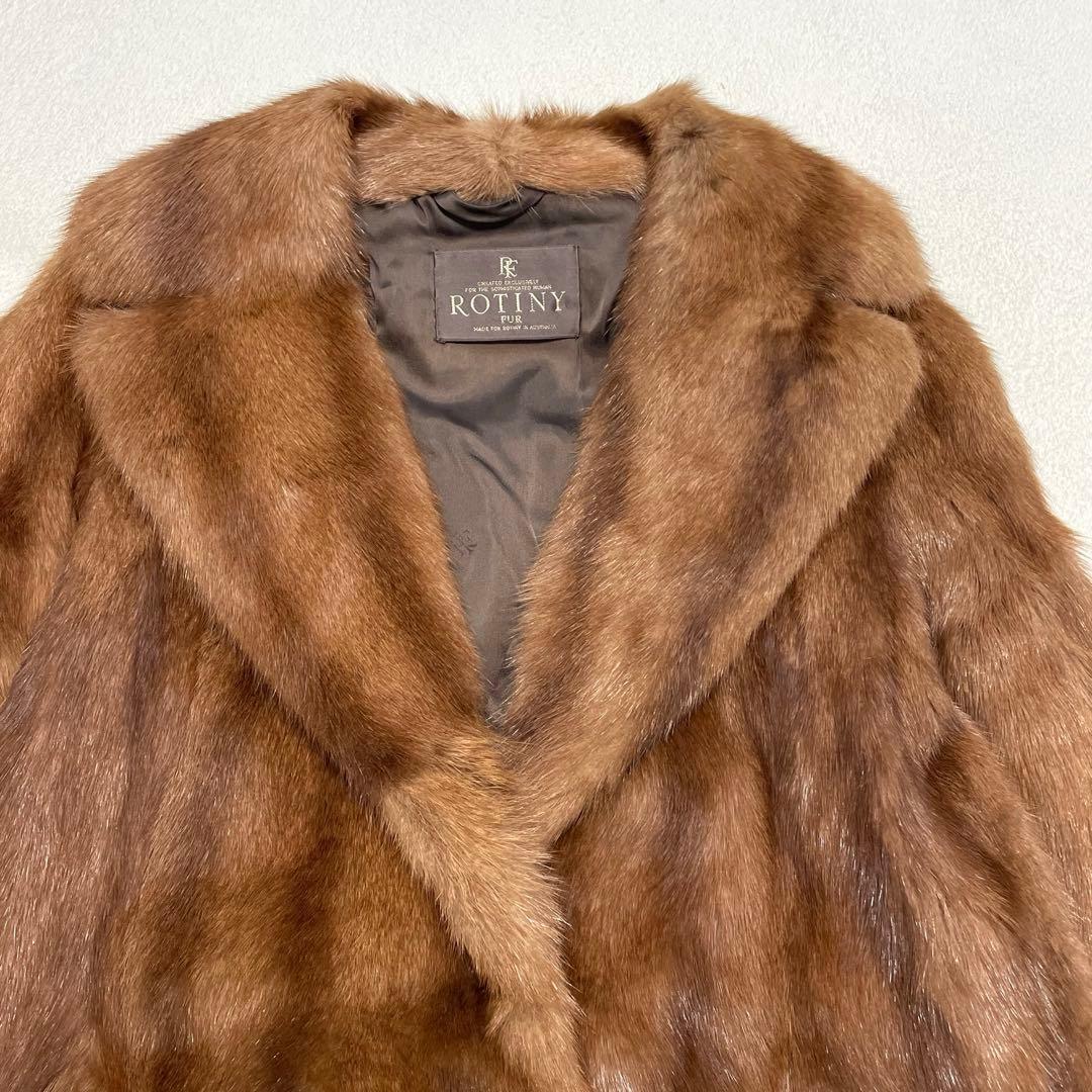 デミバフミンク ミンクファーコート 11 女優襟 ビッグカラー ROTINY
