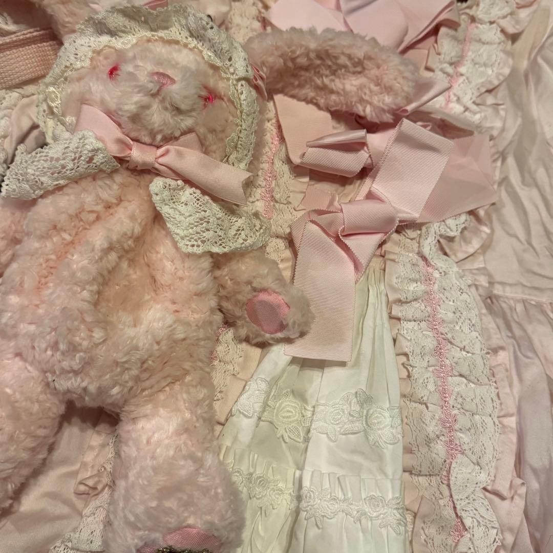 ローブ・ア・ラ・フランセーズワンピース、うさくみゃポシェット　ピンク